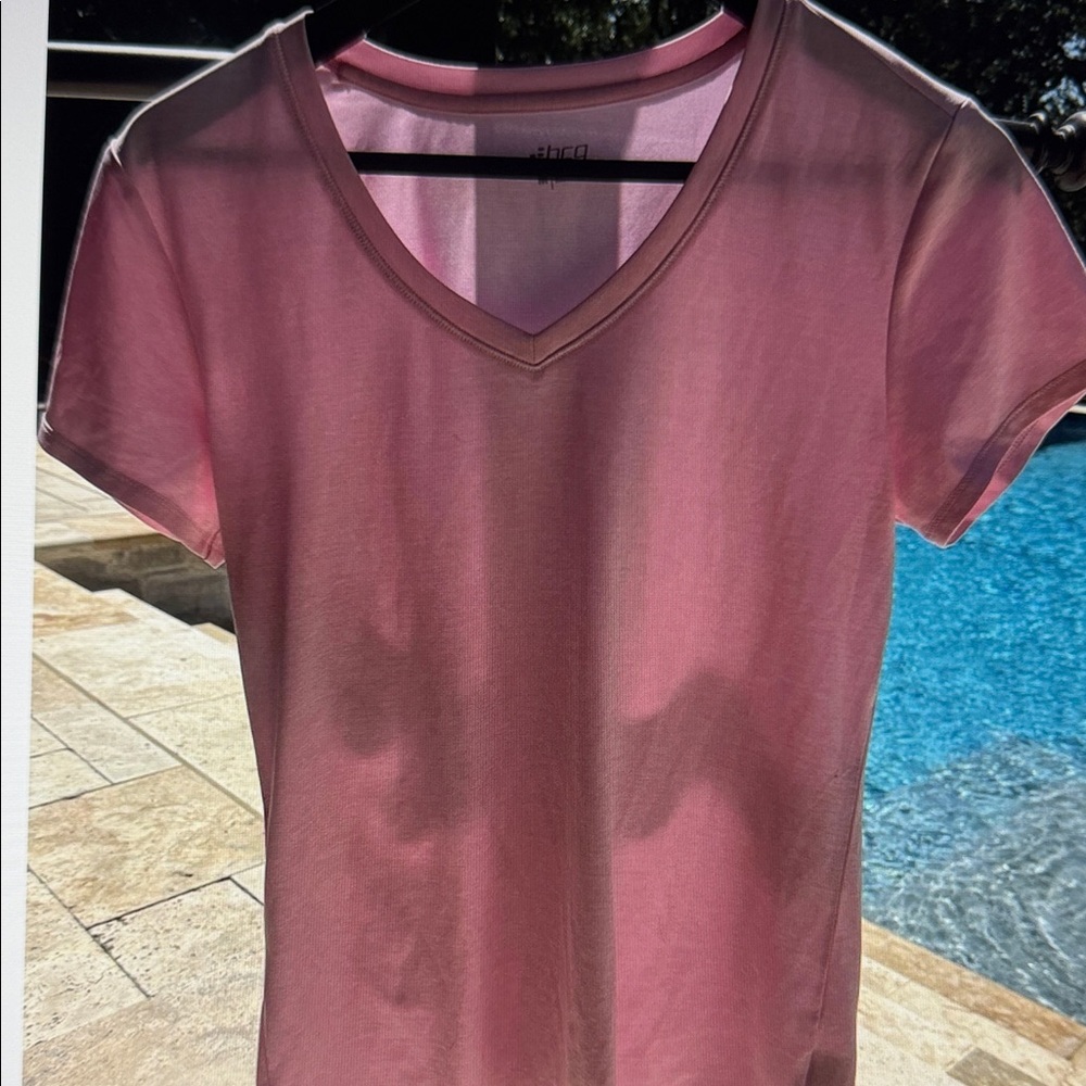 BCG Pink V-Neck Women's Top
